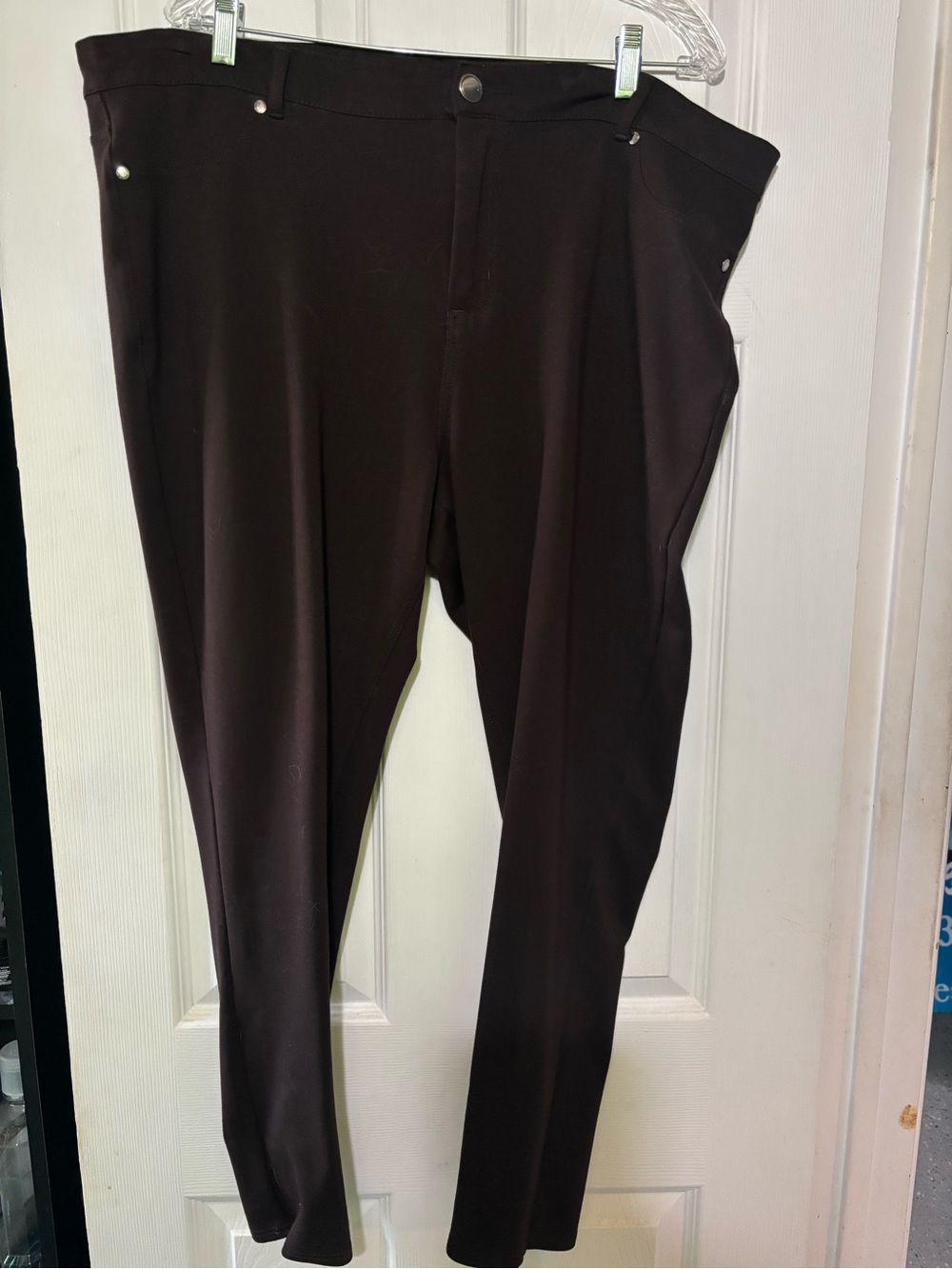 Avenue Brown Stretch Ponte Pull-On Pants